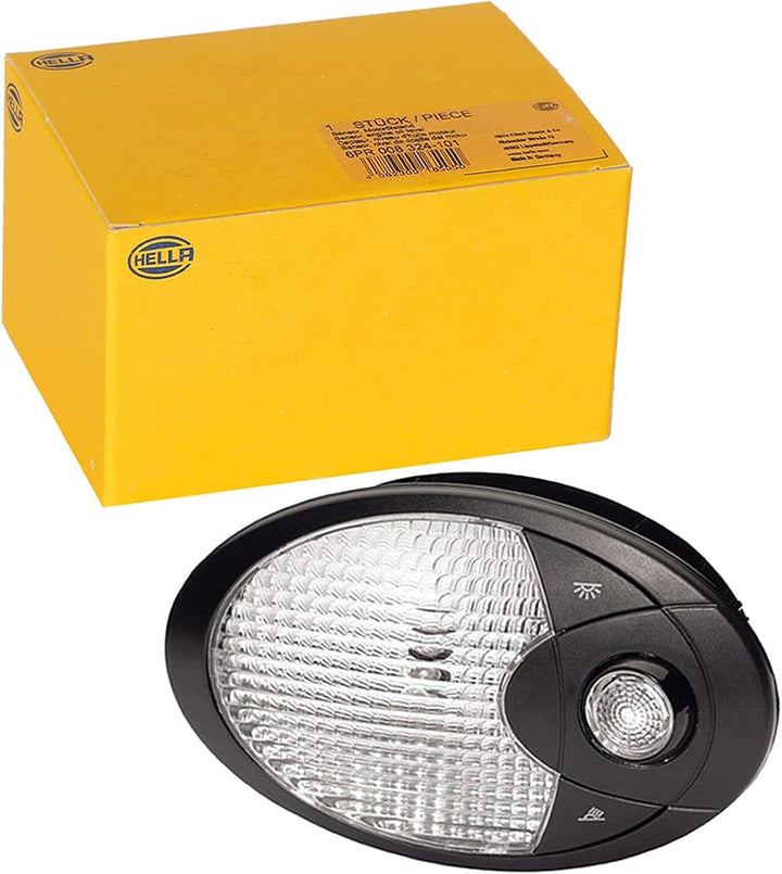 HELLA - Innenraumleuchte - Halogen - 12V - 5W - W5W - Einbau/Schraubanschluss - Lichtscheibenfarbe: