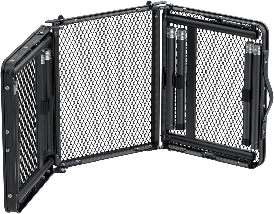GARLLEN Grilltisch klappbar, 90x40cm & 3 Höhenverstellbar(27/51/75cm), Leicht und Tragbar, Klapptisc