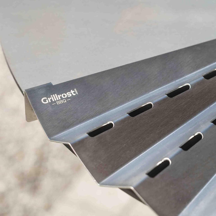 Grillrost.com Das Original Feuerplatte 80 & 100cm und Zubehör für Feuertonnen und Kugelgrills, Gröss