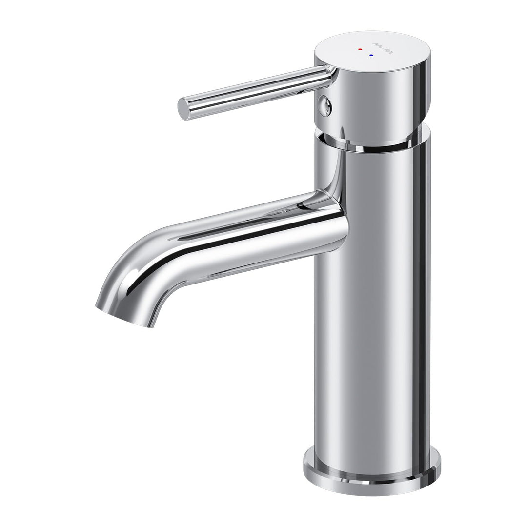 Wasserhahn Bad, Waschtischarmatur Chrom, Badarmatur aus Messing, Waschbecken Armatur Badezimmer, Ein