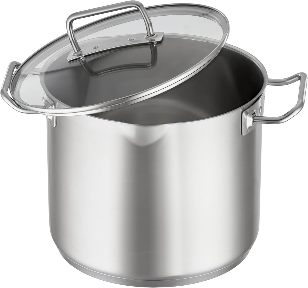 RÖSLE EXPERTISO Gemüse und Suppentopf, Hochwertiger Universaltopf aus Edelstahl 18/10, 24 cm, Glasde