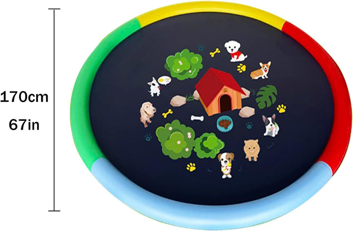 Hundepool,Planschbecken für Hunde,Sommer Outdoor Garten Spielmatte Planschbecken Wasserspielzeug,170