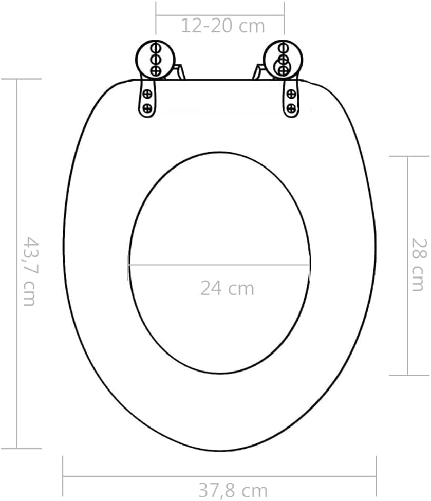 vidaXL Toilettensitz mit Deckel Bambus-Design WC Sitz Brille Toilettendeckel Klodeckel Klobrille Toi