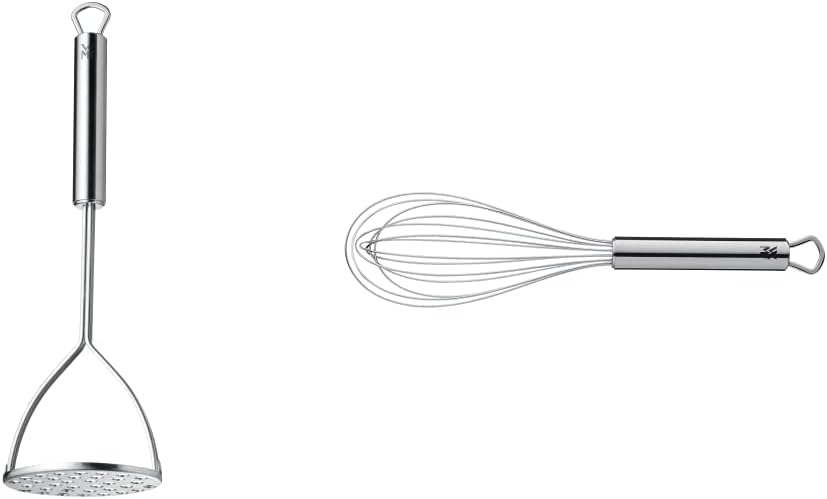 WMF Profi Plus Kartoffelstampfer 28,5 cm, Cromargan Edelstahl teilmattiert & Profi Plus Schneebesen