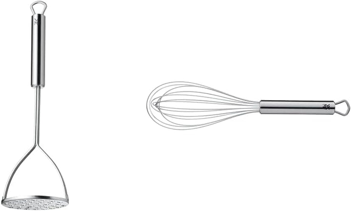 WMF Profi Plus Kartoffelstampfer 28,5 cm, Cromargan Edelstahl teilmattiert & Profi Plus Schneebesen