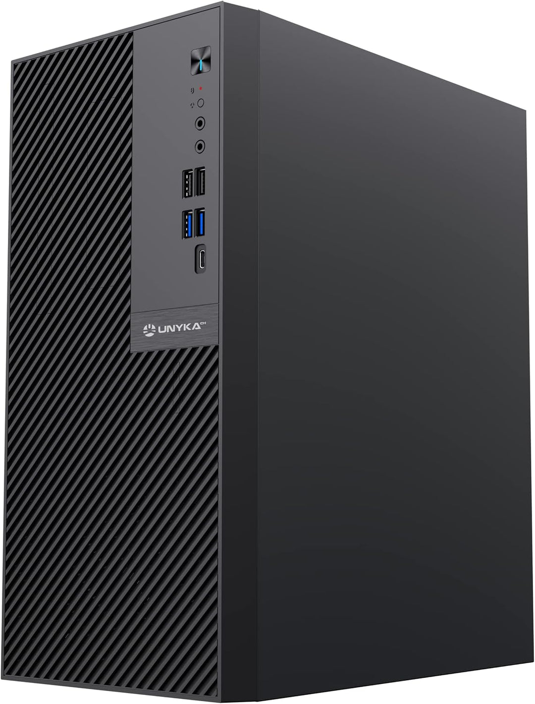 UNYKAch Micro ATX Computergehäuse NUMEN 500 Pro Type C, 17 Liter mit 5 USB-Anschlüssen, kompatibel m