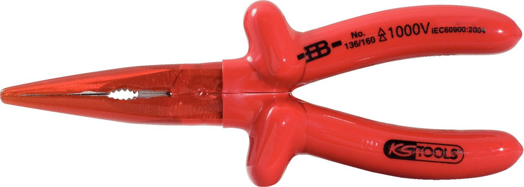 KS Tools 117.1718 CLASSIC 1000V Flachrundzange beschichteter Arbeitskopf 200mm
