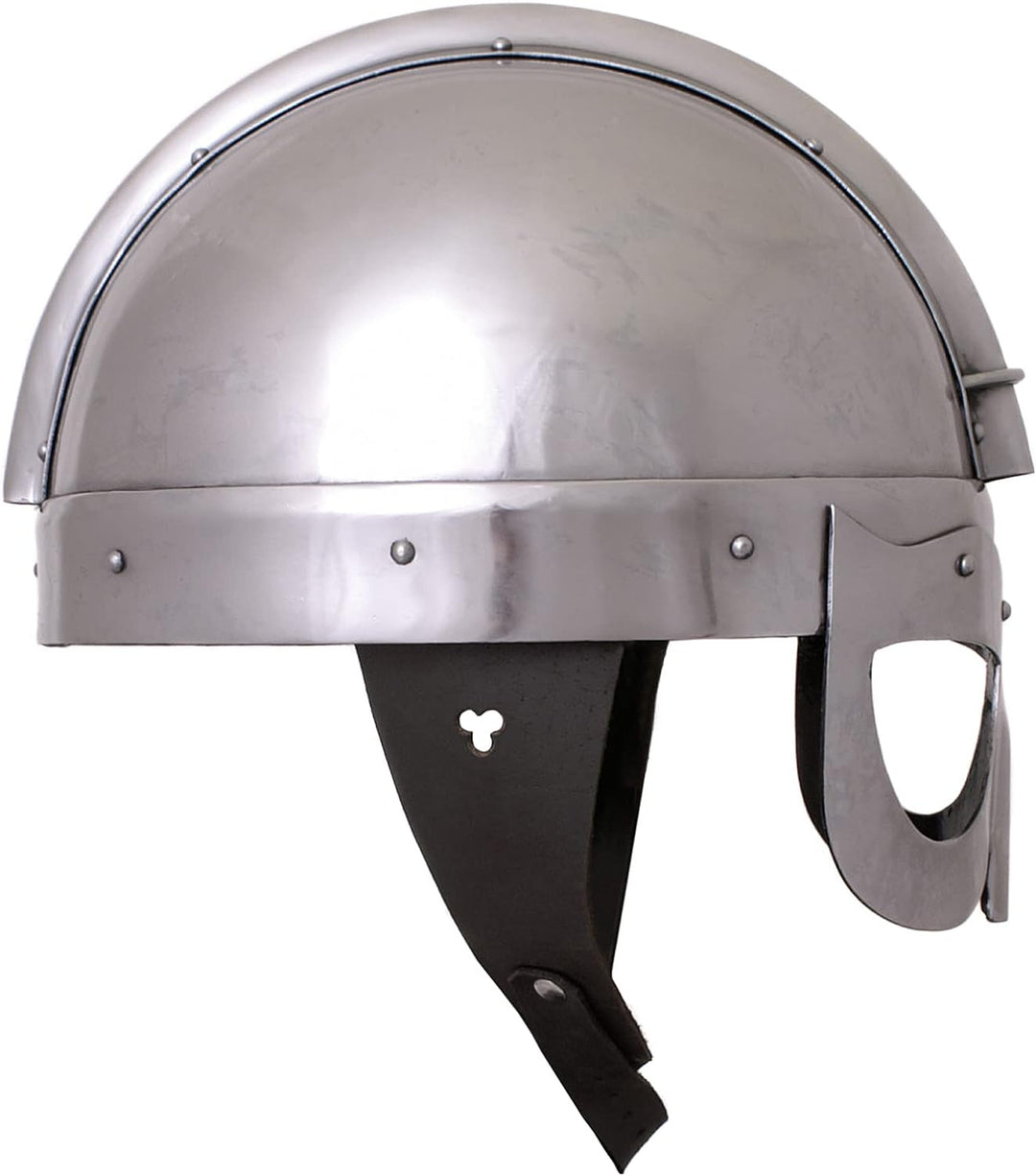 Battle-Merchant Wikinger Brillenhelm | Mittelalter Helm aus Stahl | Wikinger Metall Helm für Deko un