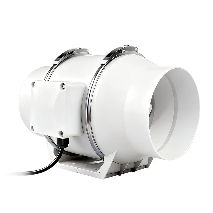 Rohrventilator 100mm, 220 m³/h, Rohrlüfter mit Stecker für Growzelt, Indoor, Gewächshaus, Hydrokultu