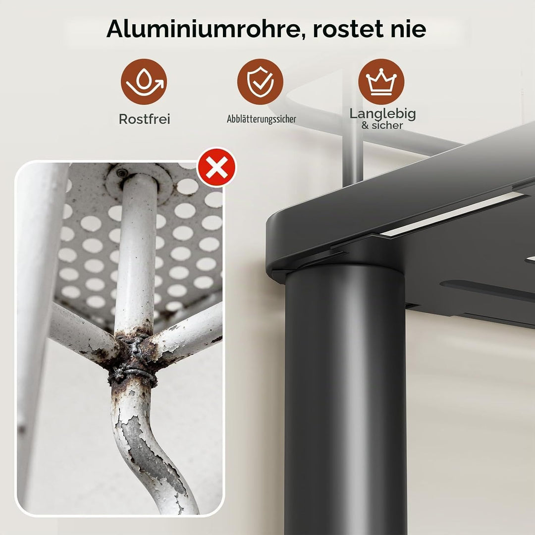 Orimade 2 Stück Duschregal Stehend Rostfrei,Ecke Duschablage Freistehende, Duschablage ohne Bohren f