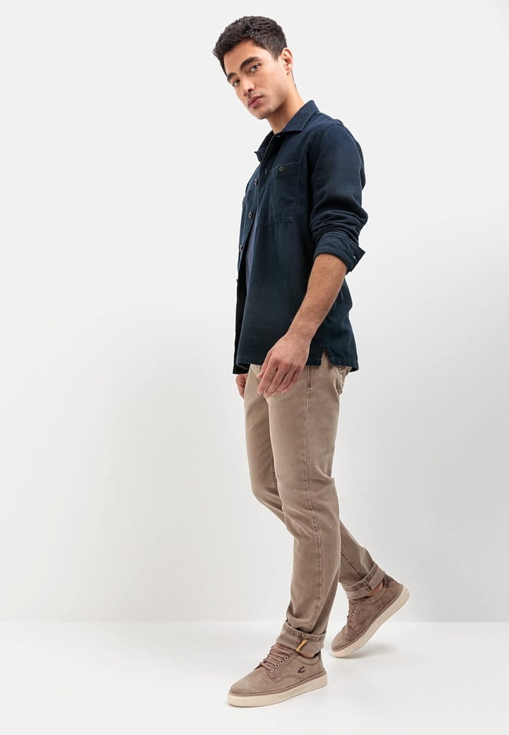 camel active Herren Slim Fit 5-Pocket Jeans 31W / 32L Braun, 31W / 32L Braun