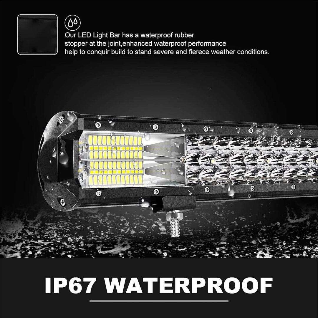 PICAA 45 Zoll 612W 3 Rows LED Lightbar Auto 12V 24V Led Lichtbalken Arbeitsscheinwerfer Bar 6000K We