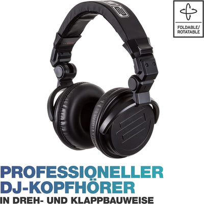 Reloop RH-2500 - Professioneller DJ-Kopfhörer in Dreh- und Klappbauweise, hervorragende Klangqualitä