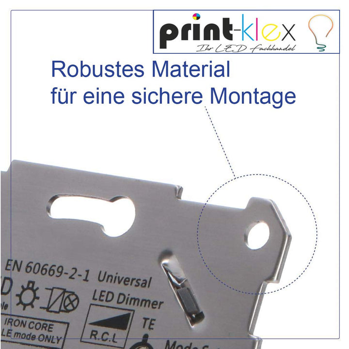 Universal Drehdimmer LED Halogen Dimmer geeignet Busch Jäger Merten Q-Link Gira - geeignet für Phase