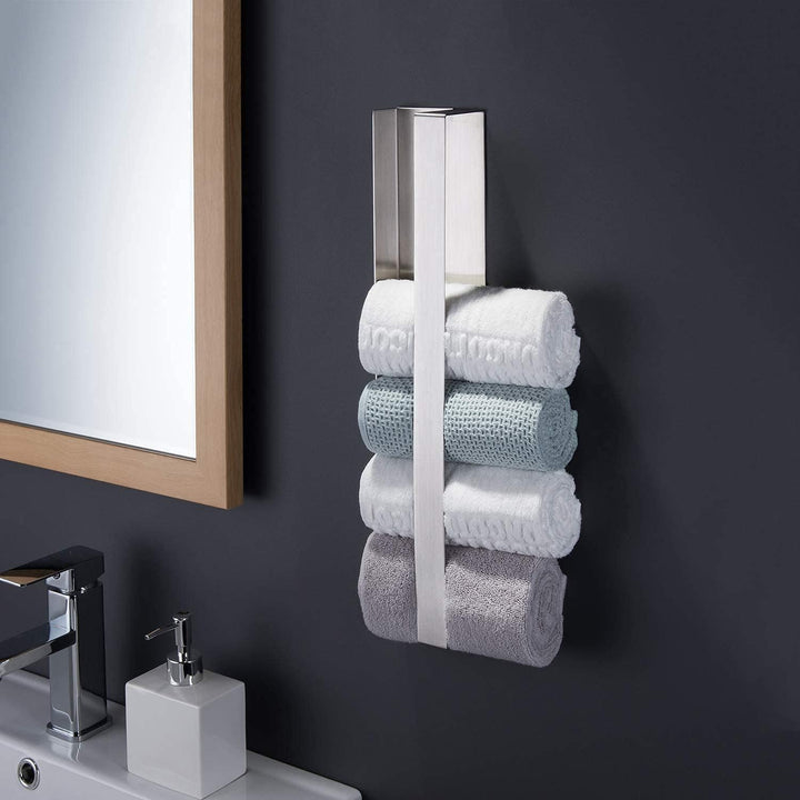 ZUNTO Handtuchhalter Ohne Bohren, Gästehandtuchhalter Selbstklebend, Handtuchstange Edelstahl Badezi