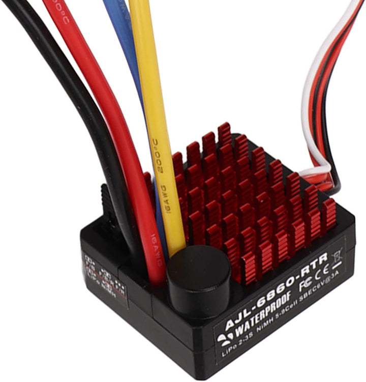 RC Brushed ESC, 1,48 x 1,24 x 0,79 Zoll AJL 6860 RTR RC Car Brushed ESC 60A Elektronisches Geschwind