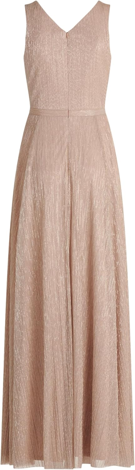 Vera Mont Damen Abendkleid mit Plissee 36 Cream/White, 36 Cream/White