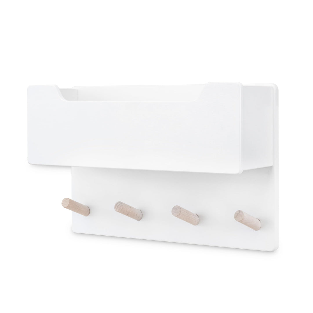Ehrenkind® Kindergarderobe | Aus robusten Holz | Garderobe Kinder | Klein Weiss Kleiderhaken Kinder
