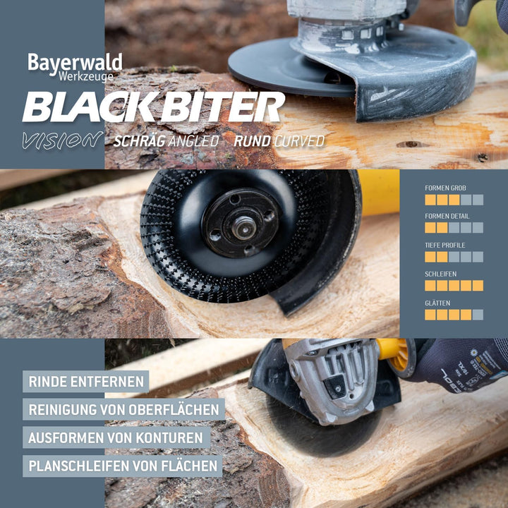 Bayerwald - Black Biter Raspelscheibe Ø125 mm für Winkelschleifer Raspelscheibe Black Biter Ø 125