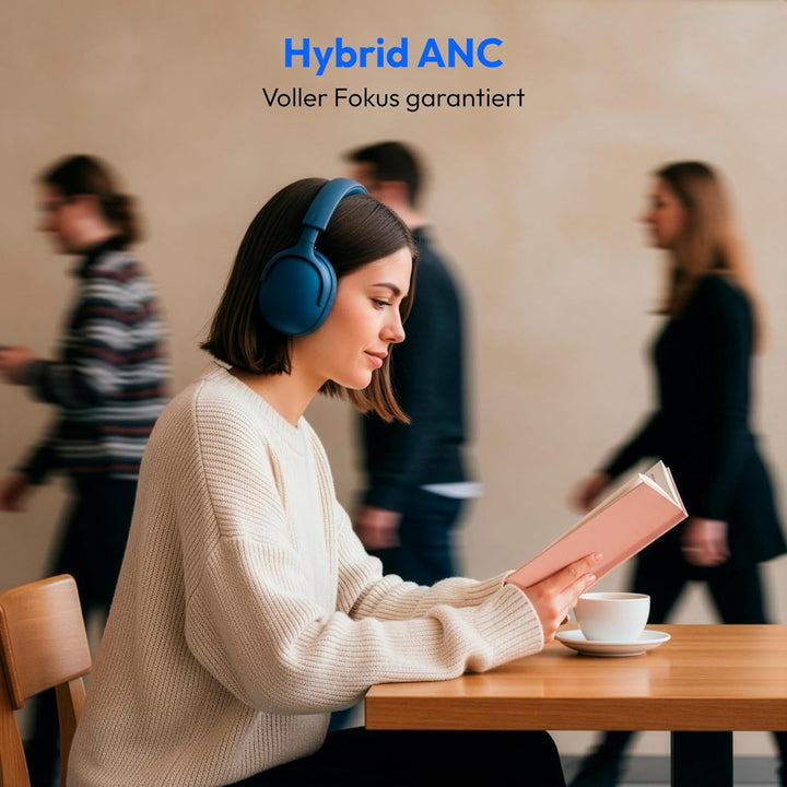 MEDION Over Ear Kopfhörer HX-1 Pro (kabellos, Hybrid Active Noise Cancelling ANC, Bluetooth 6.0, Wir