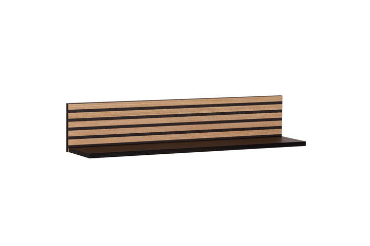 Schildmeyer Ekko Regalablage 158302 Schwarzmatt/Akustikpaneel Optik, 80 x 17,3 x 15,7 cm