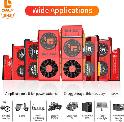 DALY BMS 13S 48V 60A Li-Ion Akku-Schutzplatine mit Balance-Leitungen BMS für 18650 Akku Pack 48V