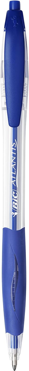 BIC 920286 Kugelschreiber Atlantis Classic, in Blau, Strichstärke 0,4 mm, nachfüllbar, 36er Pack, Id