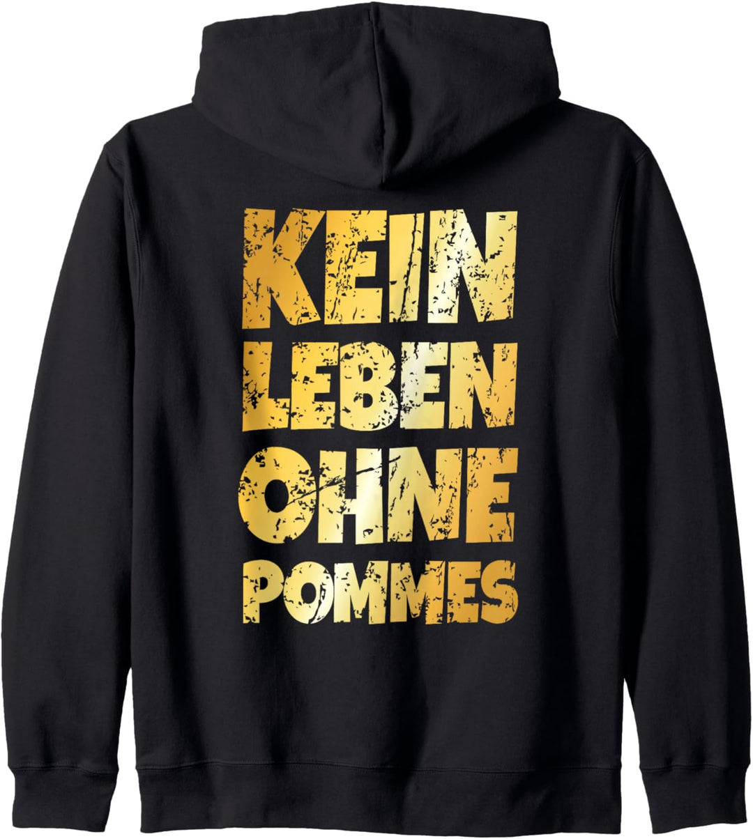 Kein Leben ohne Pommes (Vintage Goldgelb) Pommes Spruch Kapuzenjacke