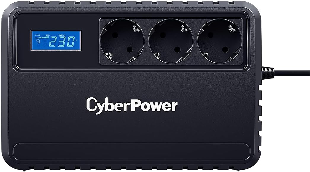 CyberPower BU650EU Line-Interactive USV 650VA/360W LCD, AVR, USB, Ausgang (3) Schuko
