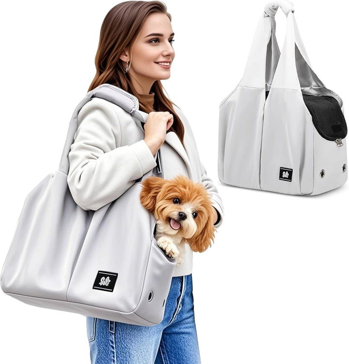 ALLSOPETS Hundetasche Leichte FaltbareTragetasche mit Sicherheitsleine Hände Frei Reisetasche Schult