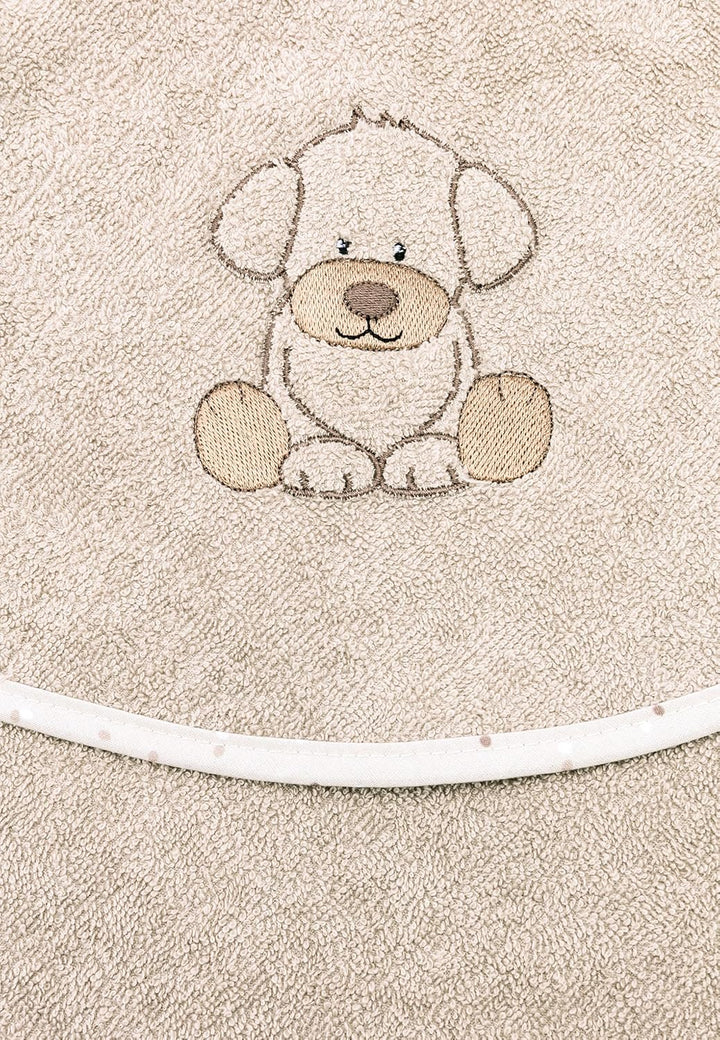 Sterntaler Kapuzenbadetuch 100x100 cm Hund Lucky - Badetuch mit Stickerei auf der Kapuze - Babybadet