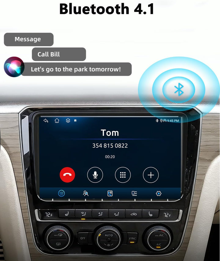 ESSGOO 4+64G Autoradio 9 Zoll Wireless Auto Radio Carplay Android 15 Car Stereo Für VW Golf 5 6 Tour