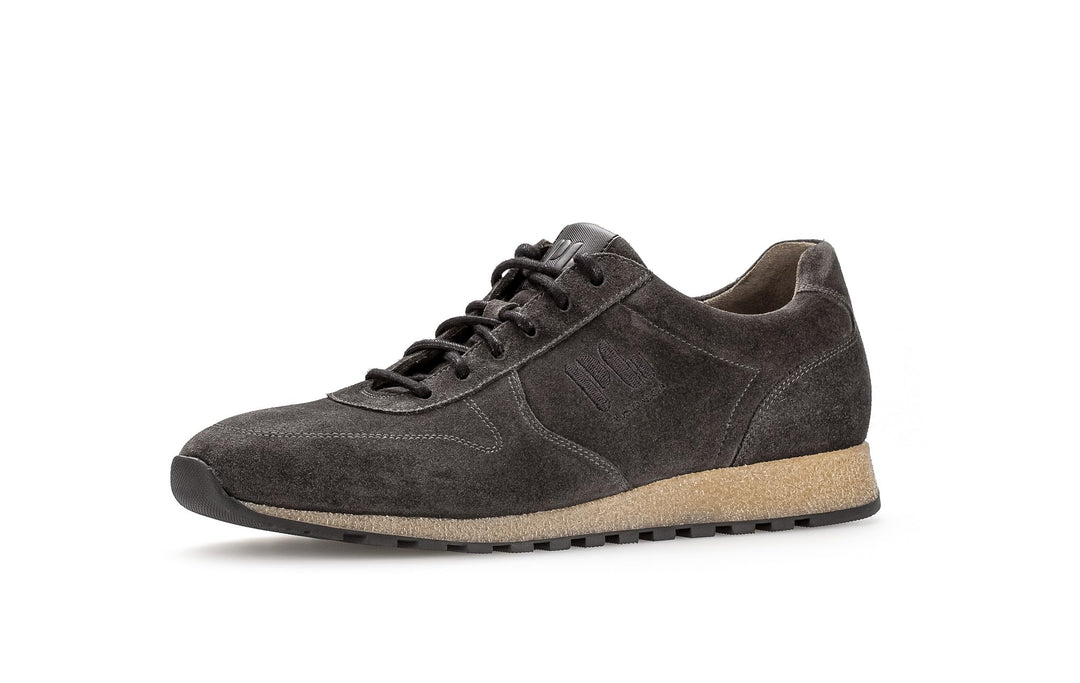 Pius Gabor Herren Sneaker Low,Halbschuhe,zertifiziertes Leder,Wechselfussbett 40.5 EU Weit Grau Slat