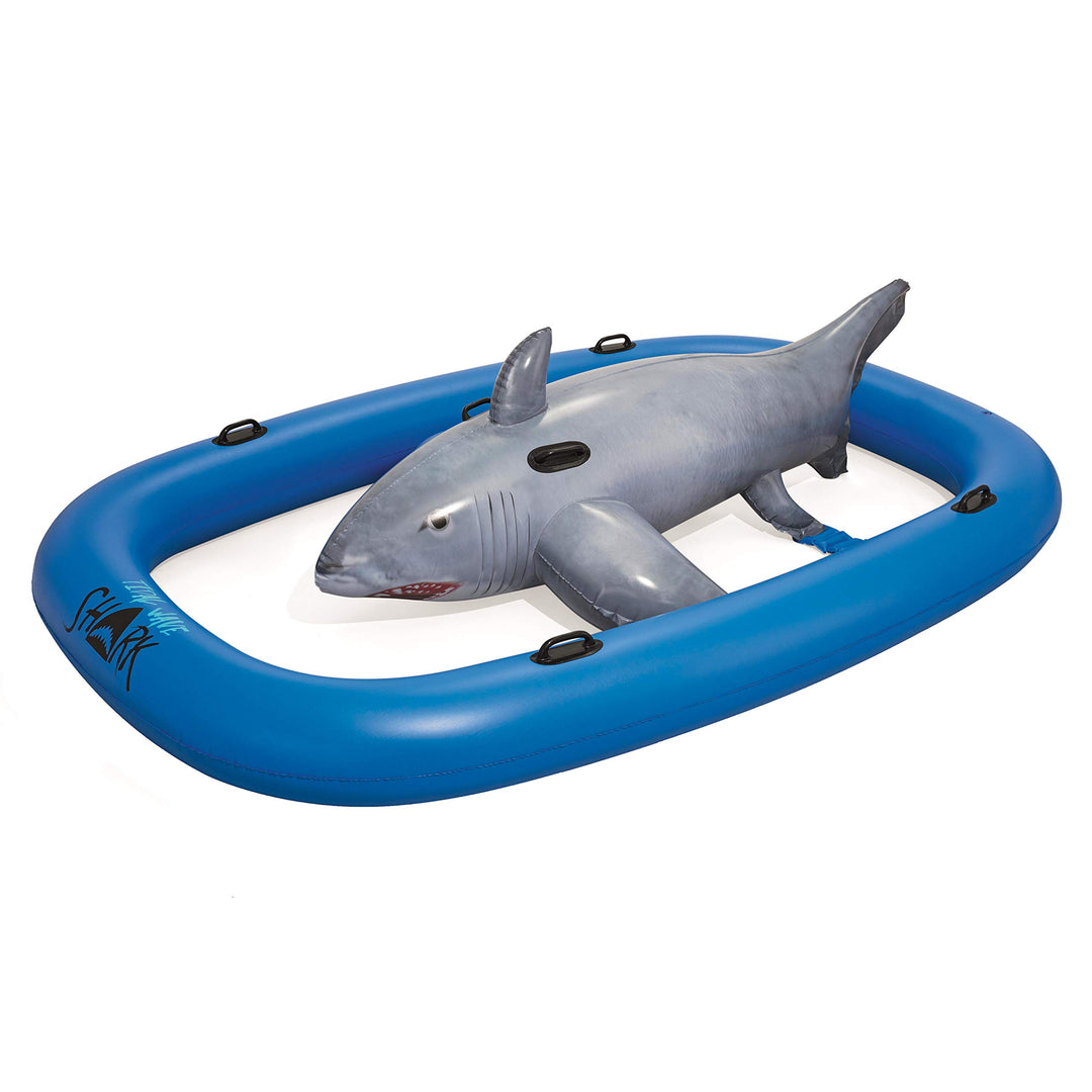 Bestway Haifisch 297 x 188 x 71 cm, aufblasbares Schwimmtier mit extra viel Platz