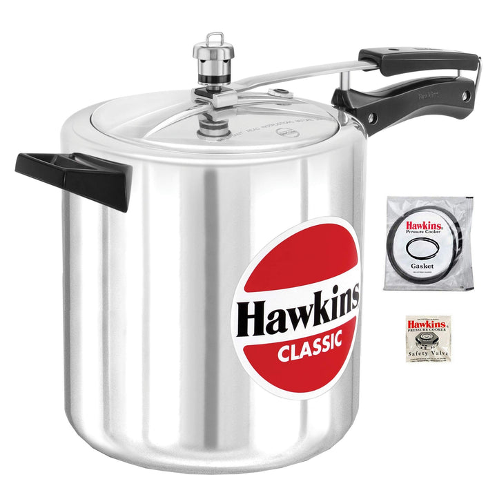 Hawkins Classic Schnellkochtopf, 8 l, aus Aluminium, inkl. LSL Kochbuch