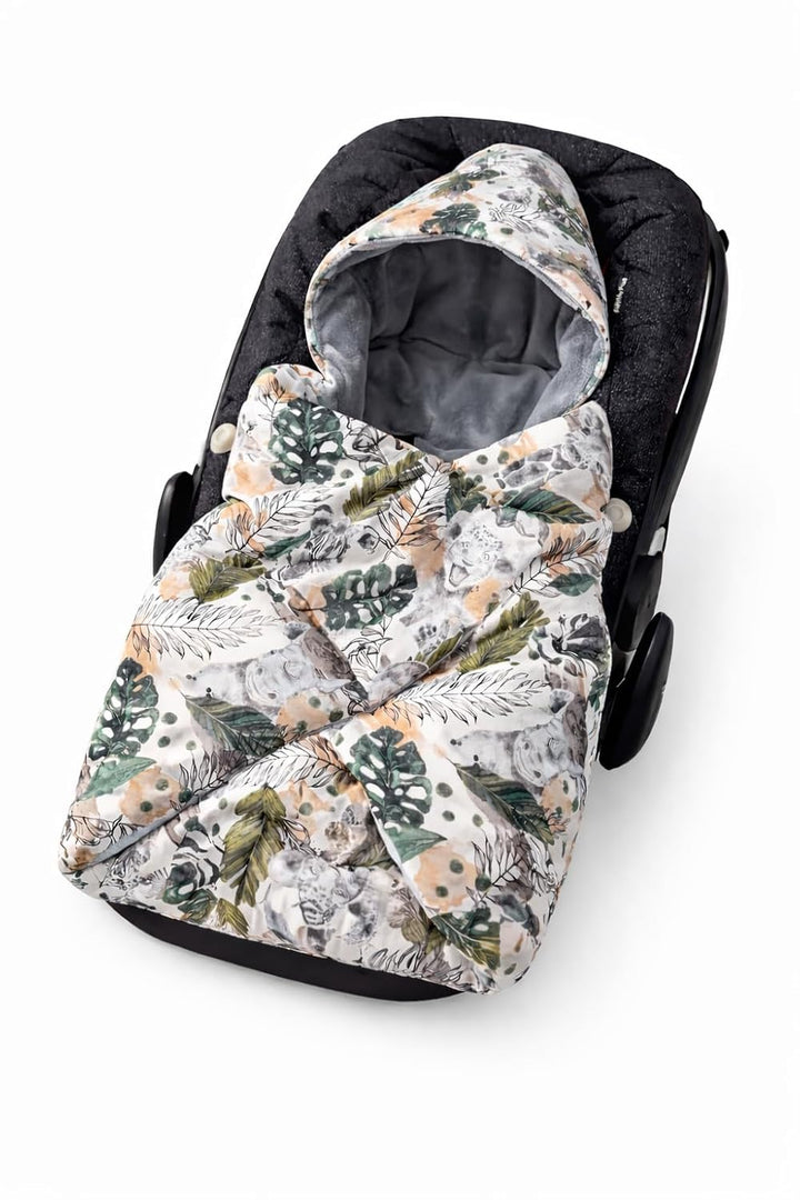 Einschlagdecke für Babyschale Autositz mit Füllung Wattiert Ganzjährig Übergang Frühling, Universal