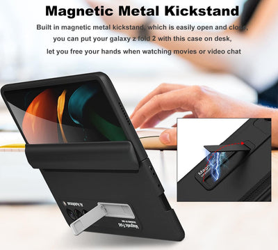 Miimall Kompatibel mit Samsung Galaxy Z Fold 2 2020 Hülle, [Magnetischer Scharnierschutz] Hartes PC