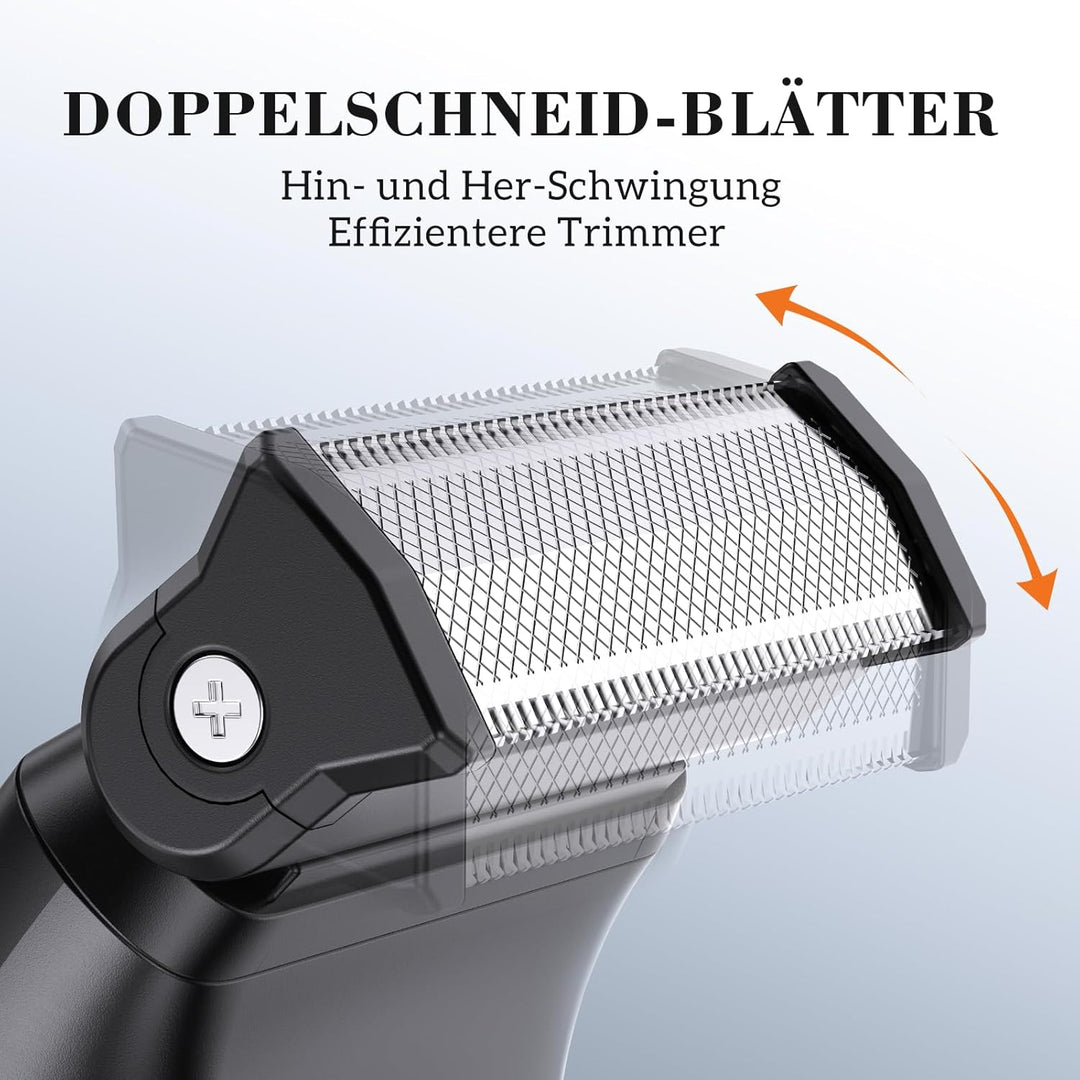 MAXGROOM 3-in-1 Körperrasierer Herren, Wasserdicht Trocken und Nass Intimrasierer Mann, Elektrisch R
