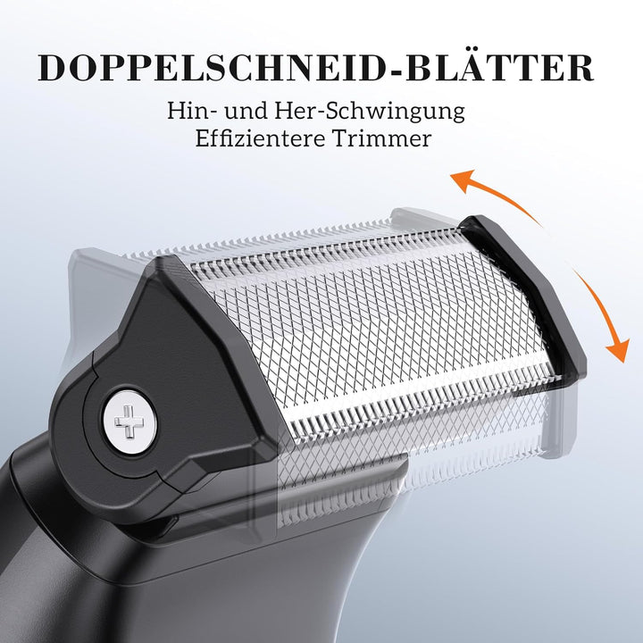 MAXGROOM 3-in-1 Körperrasierer Herren, Wasserdicht Trocken und Nass Intimrasierer Mann, Elektrisch R