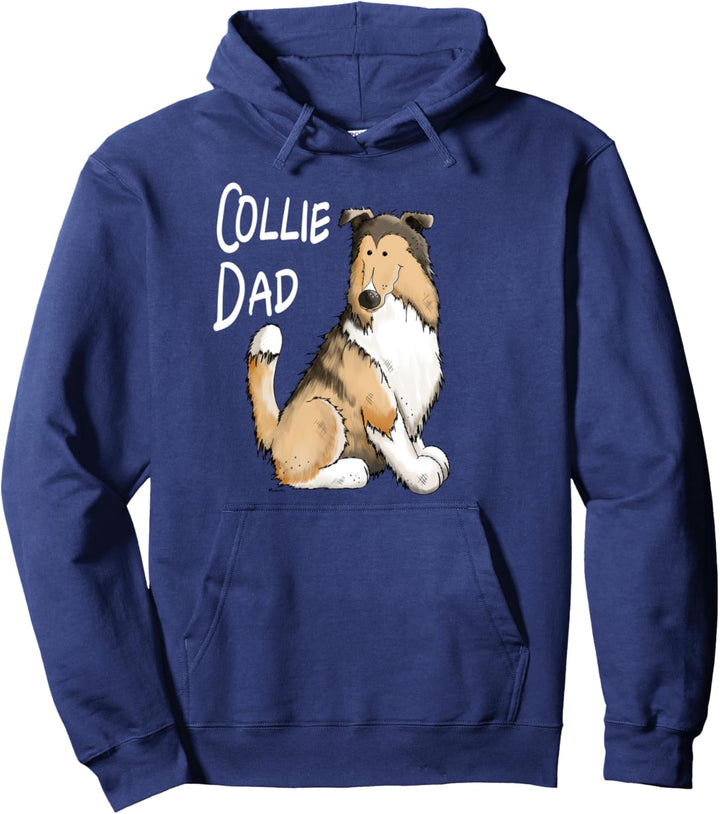 Langhaar Collie Papa I Geschenk für Hunde Herrchen Pullover Hoodie