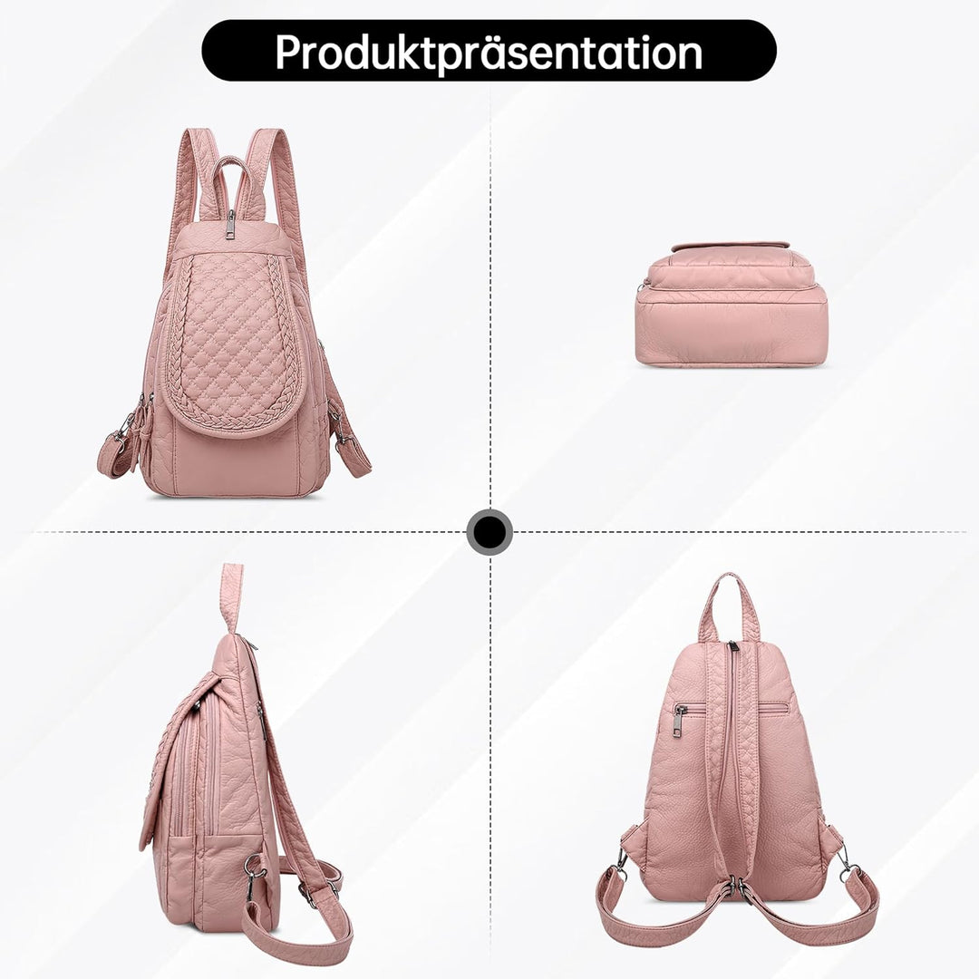 DIRRONA Rucksack Damen Beiläufig Kleine Brusttasche für Damen Multifunktionale Reise Wasserdicht Sch