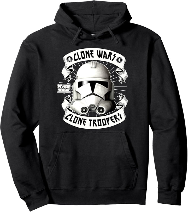 Star Wars The Clone Wars Troopers Helmet Poster Pullover Hoodie