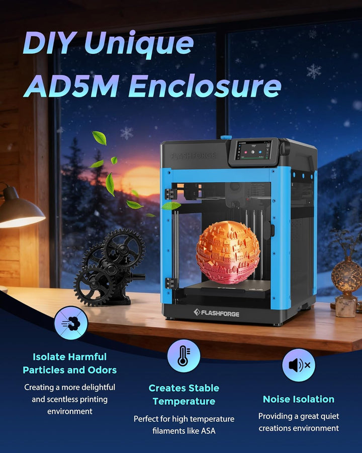 FLASHFORGE Adventurer 5M 3D-Drucker,600mm/s Hochgeschwindigkeitsdruck,12X Schneller mit automatische