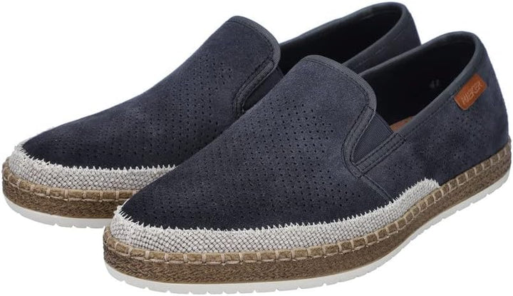 Rieker Herren B5266 Slipper 43 EU Blau, 43 EU Blau