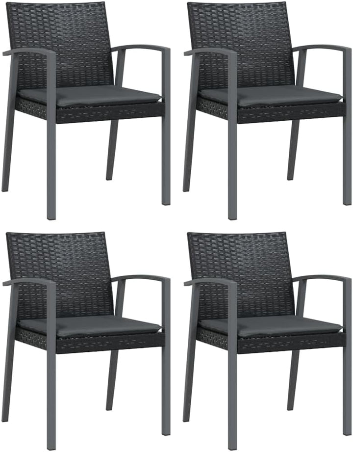 Festnight Poly Rattan Sitzgruppe Gartenmöbel Set mit Kissen Garten Essgruppe 4 Personen Gartenmöbel