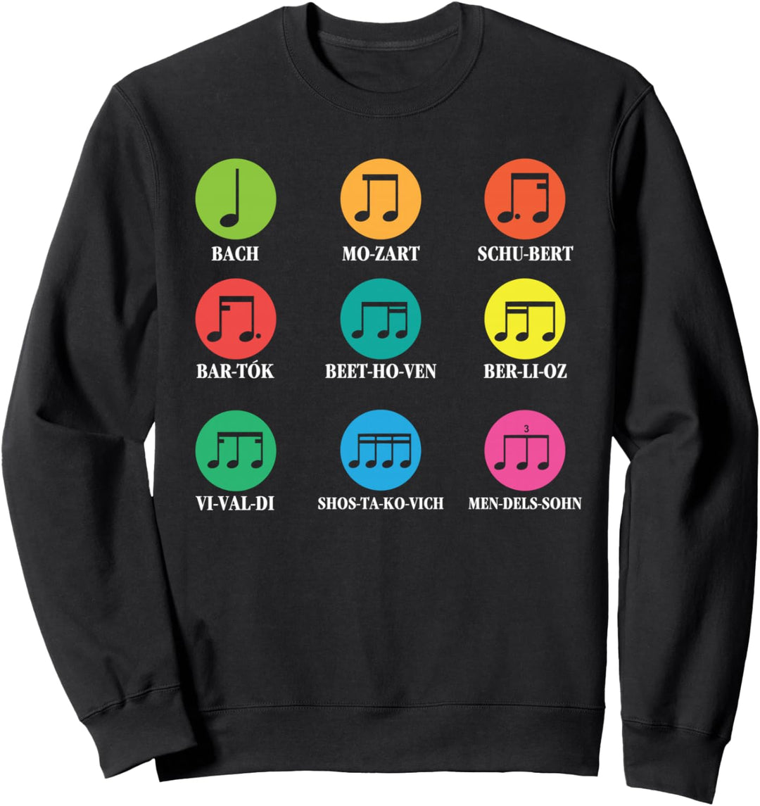 Musiknoten I Klassische Musik I Lustiges Komponisten Sweatshirt