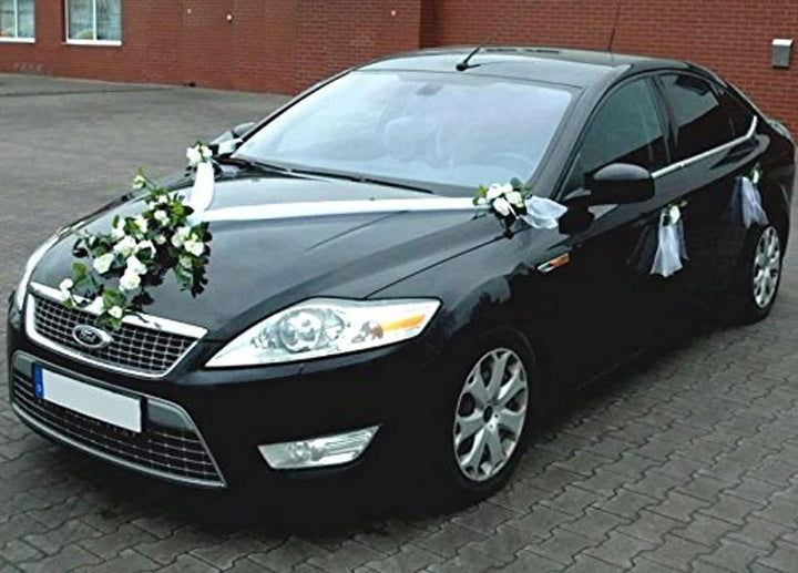 Spitze STRAUss Auto Schmuck Braut Paar Rose Deko Dekoration Autoschmuck Hochzeit Car Auto Wedding De