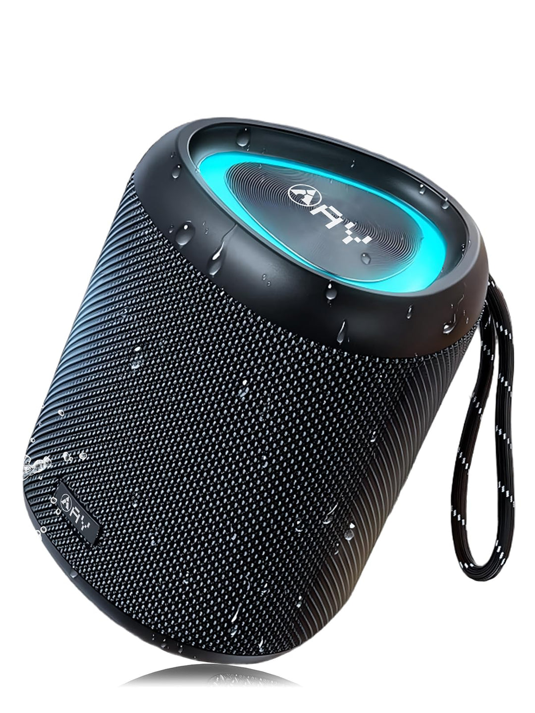 AY Tragbarer Bluetooth Lautsprecher 30W mit Licht, Musikbox Bluetooth mit Leistungsstarker Kristallk
