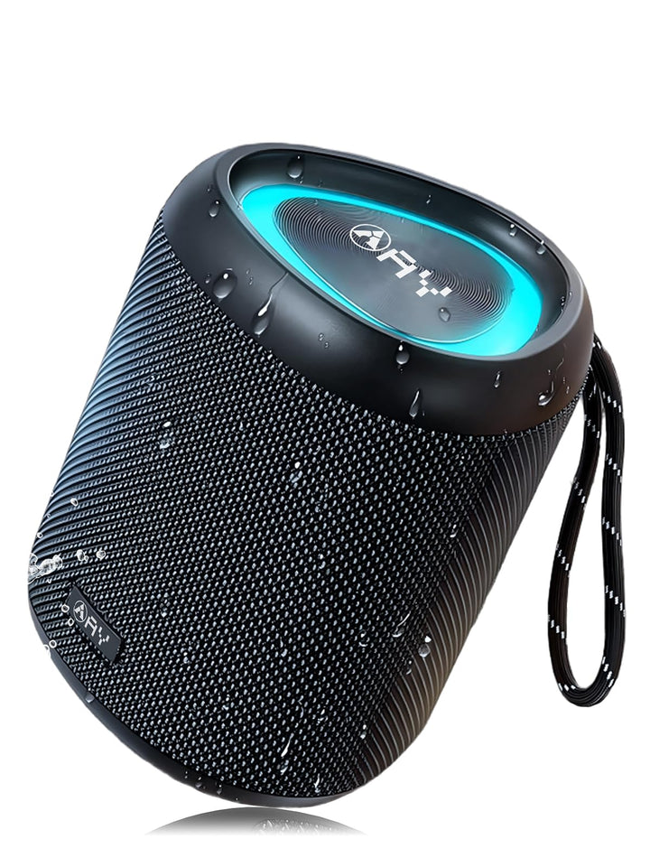 AY Tragbarer Bluetooth Lautsprecher 30W mit Licht, Musikbox Bluetooth mit Leistungsstarker Kristallk