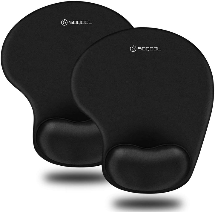 Soqool Mauspad mit Gelkissen, Waschbar Mousepad Ergonomisches Mausmatte mit Handgelenkpolster Handau